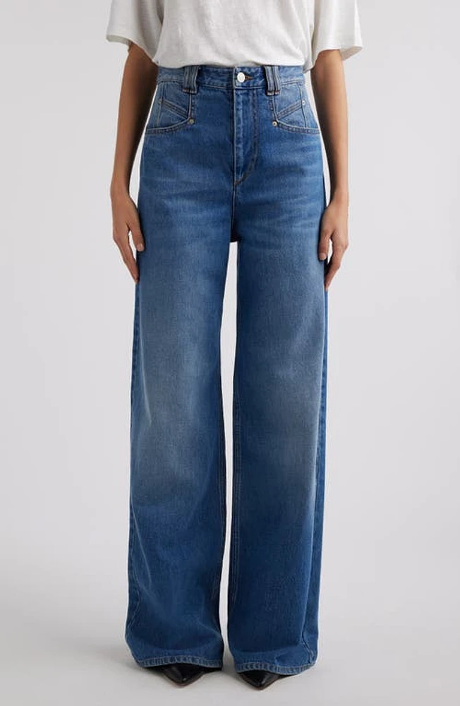 Isabel Marant Lemony High Waist Wide Leg Jeans at Nordstrom, Us