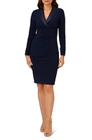 Adrianna Papell Long Sleeve Jersey Tuxedo Dress at Nordstrom,