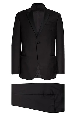 Emporio Armani Trim Fit Wool Tuxedo Black at Nordstrom, Us