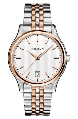 BALMAIN WATCHES Beleganza Gent Two-Tone Bracelet Watch, 40mm in Stainless Steel/Rose Gold at Nordstrom