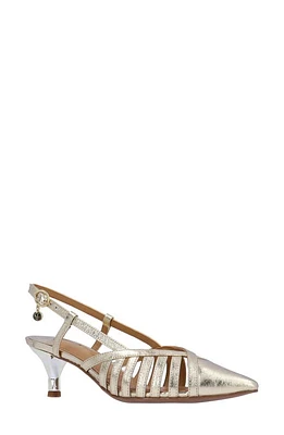 J. Reneé Lorel Slingback Pointed Toe Pump Gold at Nordstrom,