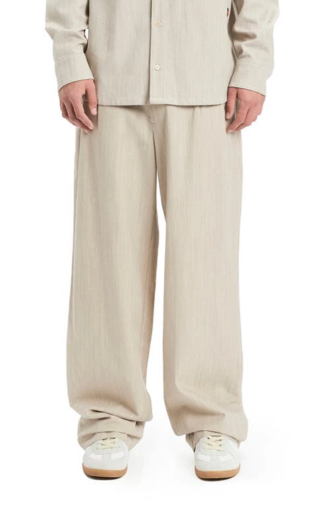 VAYDER Marconi Relaxed Wool & Cotton Pants Birch Bark at Nordstrom,