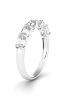 HauteCarat Half Sideways Lab Created Diamond 14K Gold Eternity Ring in White Gold at Nordstrom