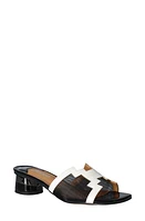 J. Renée Amorra Slide Sandal White/Black at Nordstrom,