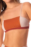 Maaji Chai Latte Chestnuts Storm Reversible Bikini Top Orange at Nordstrom,