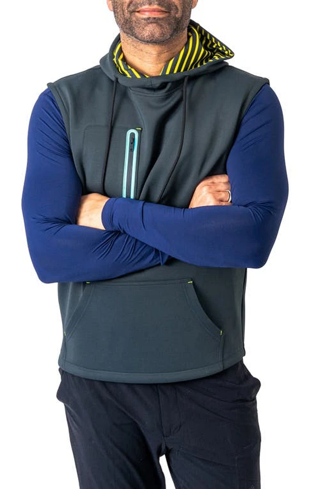 Maceoo Hooded Golf Vest Dark Grey at Nordstrom,