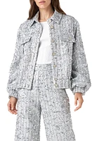 English Factory Sequin Tweed Jacket Silver at Nordstrom,