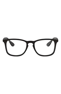 Ray-Ban Unisex 52mm Square Optical Glasses in Rubber Black at Nordstrom