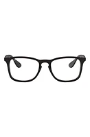 Ray-Ban Unisex 52mm Square Optical Glasses in Rubber Black at Nordstrom