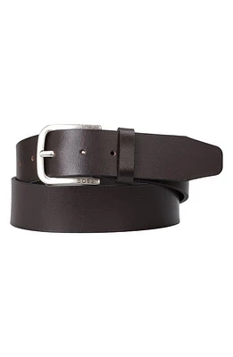 BOSS Janni Leather Belt Dark Brown at Nordstrom,