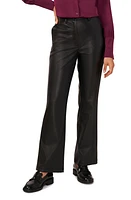 halogen(r) High Waist Bootcut Faux Leather Pants in Rich Black at Nordstrom, Size 6