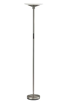 ADESSO LIGHTING Solar LED Torchiere Floor Lamp in Brushed Steel at Nordstrom