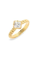 Argento Vivo Sterling Silver Cubic Zirconia Twist Ring Gold at Nordstrom,