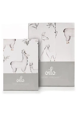 Oilo Llama Changing Pad Cover & Jersey Crib Sheet Set in Neutral at Nordstrom