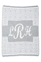 Butterscotch Blankees 'Script' Personalized Blanket in Heather Grey/Off White at Nordstrom, Size Small