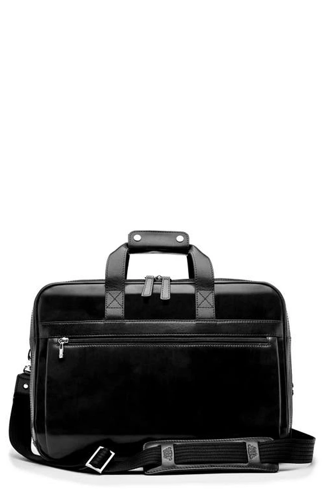 Bosca Stringer Leather Satchel in Black at Nordstrom