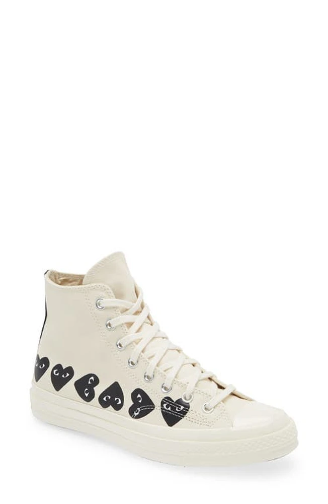 Comme des Garçons PLAY x Converse Gender Inclusive Chuck Taylor Heart High Top Sneaker at Nordstrom, Women's