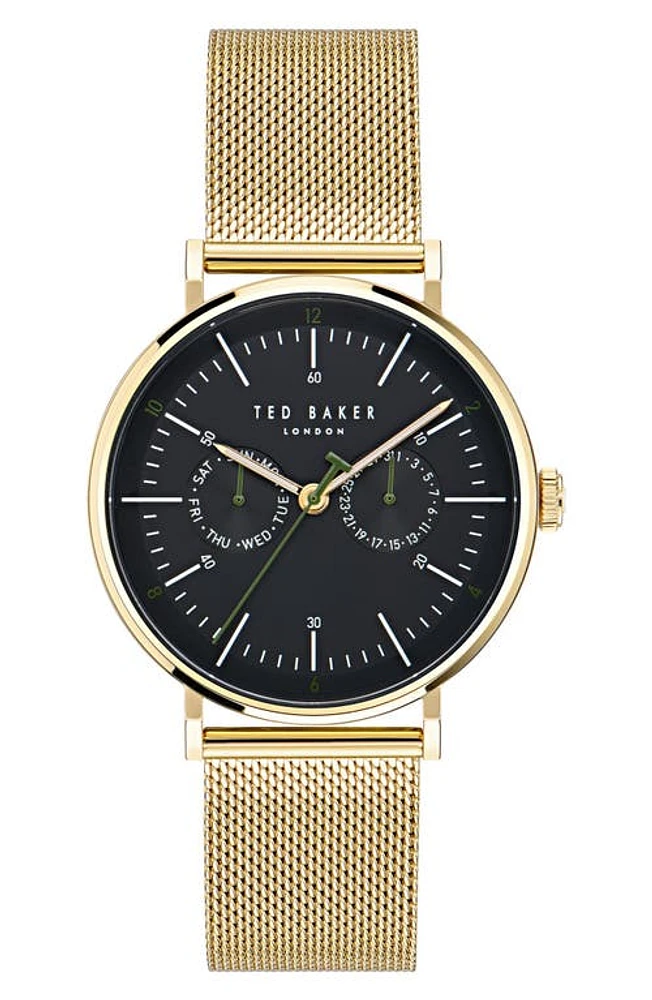 Ted Baker London Timeless Mesh Bracelet Watch in Gold-Tone at Nordstrom