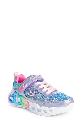 SKECHERS Infinite Heart Lights Light-Up Sneaker Purple/Pink at Nordstrom, M