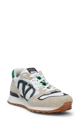 Valentino Garavani VLOGO PaceMixed Media Sneaker Mjp Ghiaccio Green-Mount View at Nordstrom,