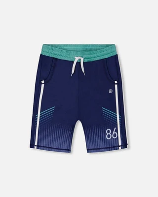 Deux Par Deux Boy's Athletic Shorts Blue at Nordstrom