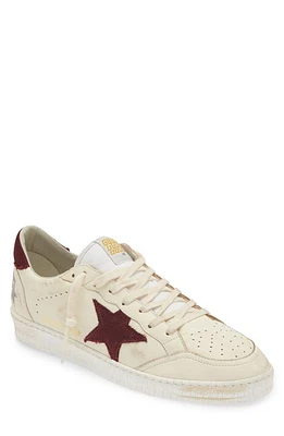 Golden Goose Ball Star Low Top Sneaker Beige/Bordeaux 15520 at Nordstrom,