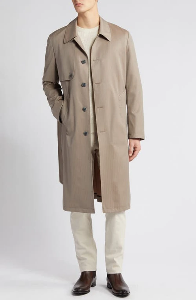 Cardinal of Canada Water Repellent Wool Coat Khaki Herringbone at Nordstrom,