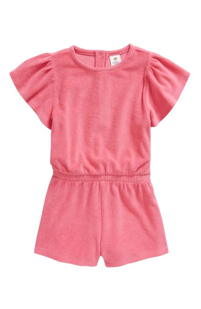 Tucker + Tate Kids' Flutter Sleeve Romper Pink Sunset at Nordstrom,