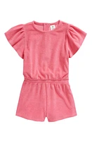 Tucker + Tate Kids' Flutter Sleeve Romper Pink Sunset at Nordstrom,