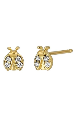 Bony Levy Icon Diamond Bug Stud Earrings in 18K Yellow Gold at Nordstrom