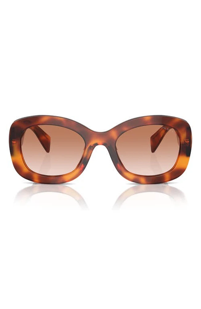 Prada 54mm Oval Gradient Sunglasses in Brown Grad at Nordstrom