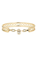 COURBET Pont des Arts 18K Gold Lab Created Diamond Bangle in Yellow Gold at Nordstrom, Size 17.5