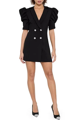 LIKELY Taya Puff Sleeve Blazer Dress in Black at Nordstrom, Size 4