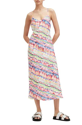 AllSaints Bryony Melissa Midi Slipdress Rainbow Multi at Nordstrom, Us