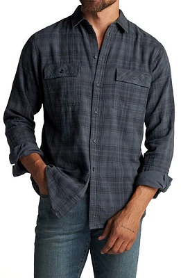 Rowan Redding Plaid Flannel Button-Up Shirt Slate at Nordstrom,