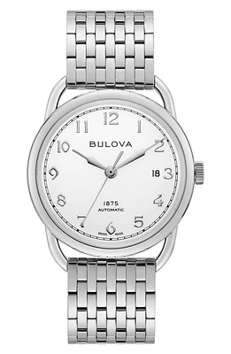 Joseph Bulova Commodore Bracelet Watch, 38.5mm in Silver-Tone at Nordstrom