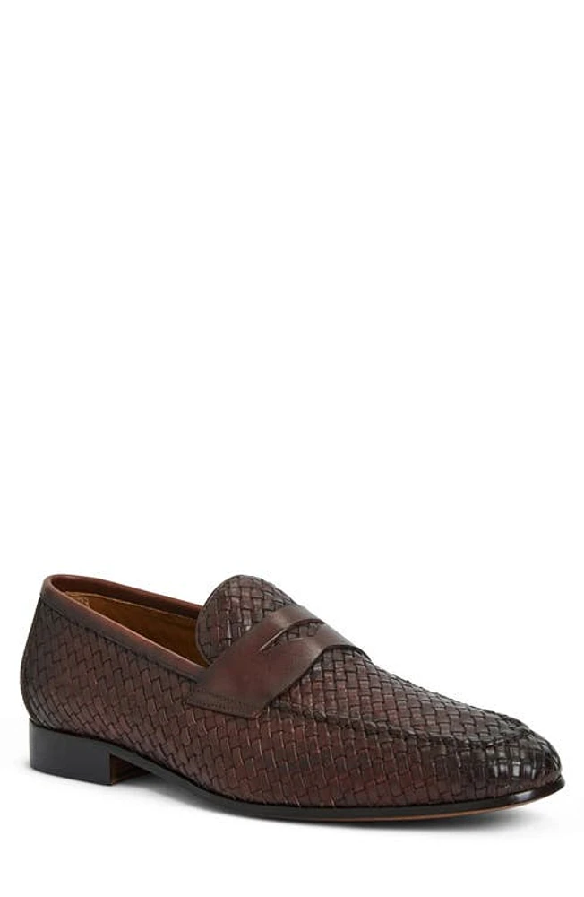 Bruno Magli Manfredo Penny Loafer Brown Woven at Nordstrom,