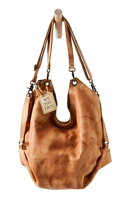 Free People We the Free Sabine Leather Hobo Bag in Washed Toffee at Nordstrom