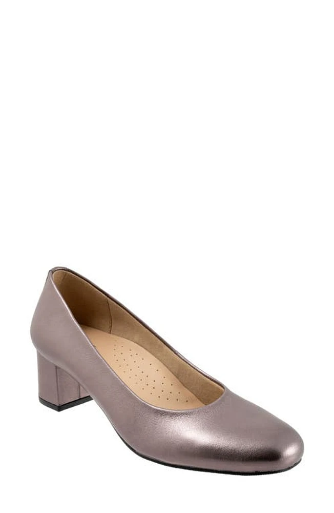 Trotters Daria Block Heel Pump Pewter at Nordstrom,