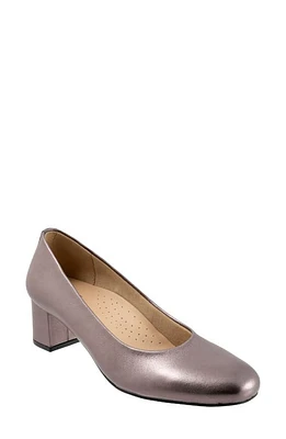 Trotters Daria Block Heel Pump Pewter at Nordstrom,