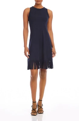 Karen Kane Fringe Trim Sleeveless Jersey Dress at Nordstrom,