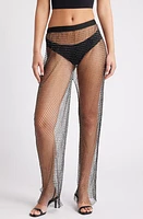 NASTY GAL Diamante Sheer Fishnet Pants Black at Nordstrom,