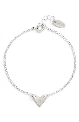 Nashelle Initial Heart Bracelet in Silver-B at Nordstrom