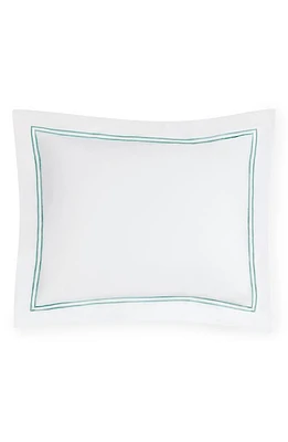 SFERRA Grande Hotel Sham in White/Aqua at Nordstrom