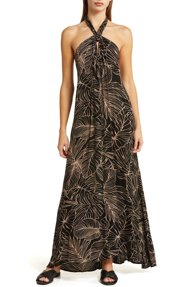 Elan Halter Neck Cover-Up Maxi Dress at Nordstrom,