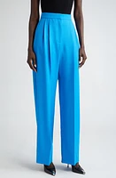 Alexander McQueen Double Pleat Wool Wide Leg Pants Lapis Blue at Nordstrom, Us