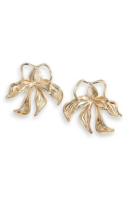 Nordstrom Floral Drop Earrings in Clear- Gold at Nordstrom