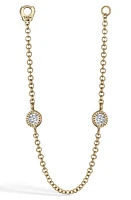 Maria Tash Single Double Scallop Set Diamond Chain Connecting Charm in Yellow Gold at Nordstrom