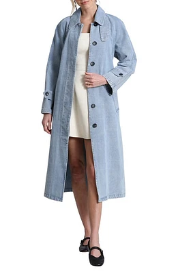 Avec Les Filles Denim Trench Coat Light Wash at Nordstrom,