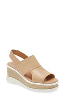 SOREL Joanie III Slingback Wedge Sandal Honest Beige White at Nordstrom,